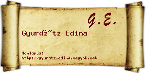 Gyurátz Edina névjegykártya